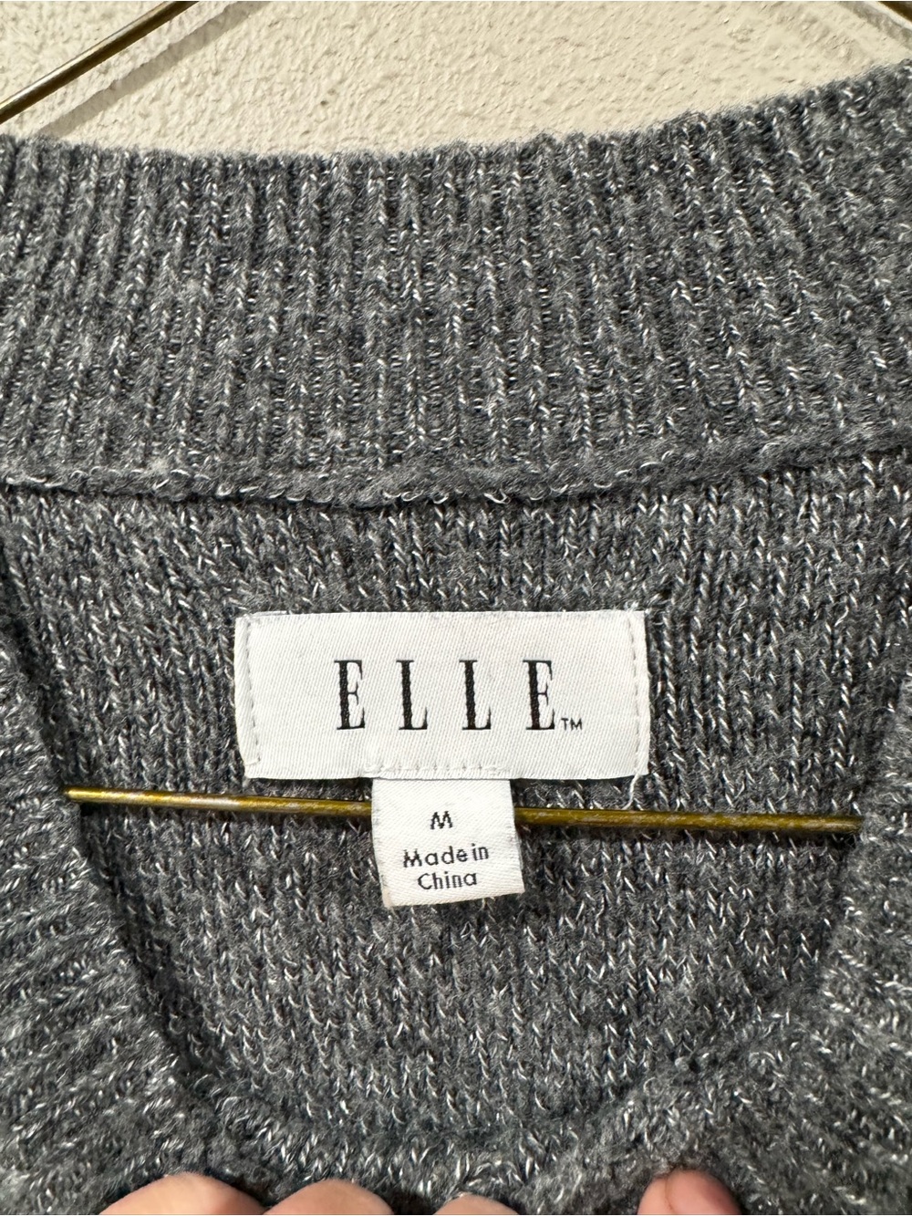 Elle Gray Pearl-Embellished Knit Sweater - Picture 3 of 5